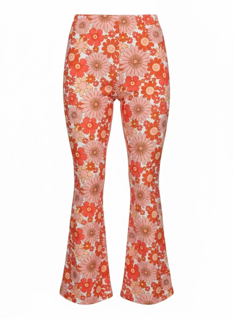 Flare Pants Womans 1960's Hippie Floral Granola Medium Twee Boho Vintage Glam